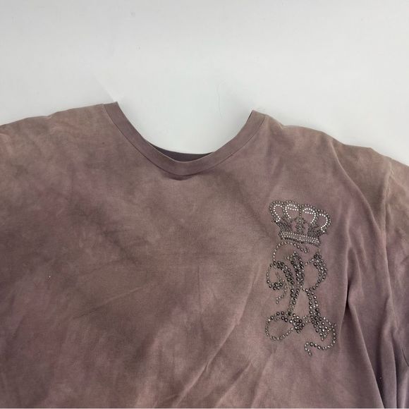 Vintage Rawyalty Shirt Mens XL Brown Y2K Cybergoth Crystal Affliction Punk‎ Glam - Picture 2 of 10